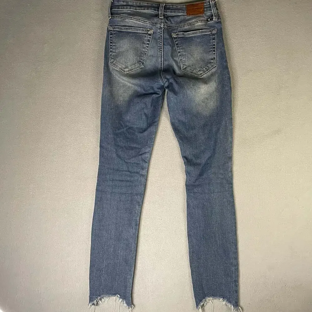 Lucky Brand Women's Distressed Mid-Rise blue Skinny Jeans Size 0/25